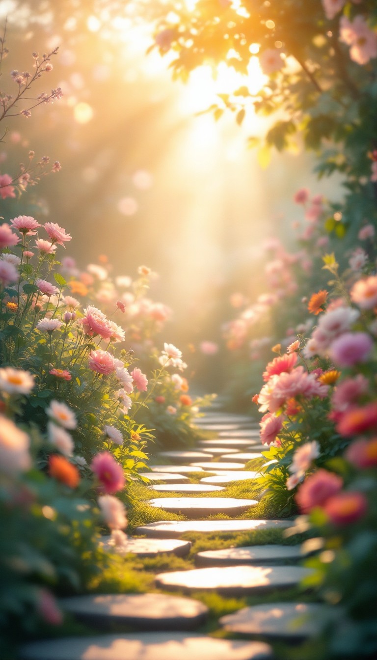 Alt=La belleza y variedad de las flores en el cielo te abrumarán.